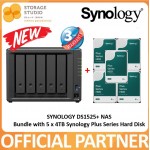 SYNOLOGY 5-Bay Diskstation DS1525+ Bundle with 5 x 4TB Synology Plus Series. Singapore 3 Years Warranty.